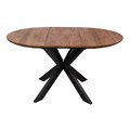 Стол раздвижной Раунд, дуб мореный + черный, массив 69709284