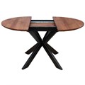 Стол раздвижной Раунд, дуб мореный + черный, массив 69709284