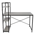Стол письменный Oly, со стеллажом, бетон, черный металл, 1200*600*750(1220) 84844757