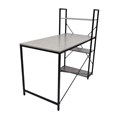 Стол письменный Oly, со стеллажом, бетон, черный металл, 1200*600*750(1220) 84844757