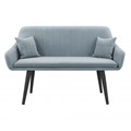 Диван интерьерный Ланда, серо-голубой, каркас черный 1702461516