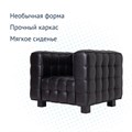 Кресло Кубус, экокожа Boom Midnight, ножки бук морилка 248998530