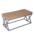 Банкетка Инсигния, экокожа Nitro Beige, каркас металл RAL серебро 1758900565 - фото 4184